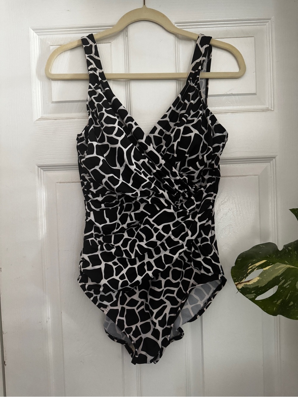 Miraclesuit Black and White Animal Print One-Piece Swimsuit 12
